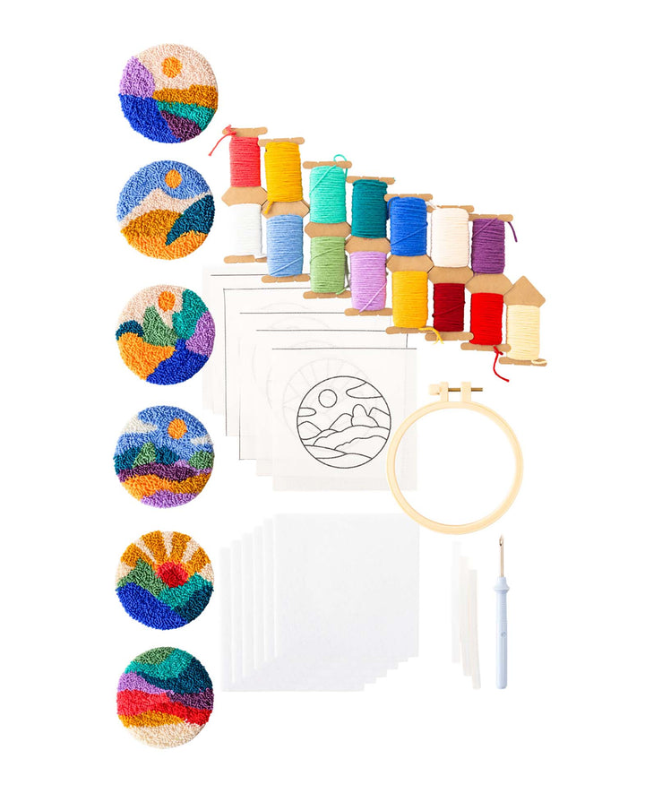 Punch Needle Coaster Set