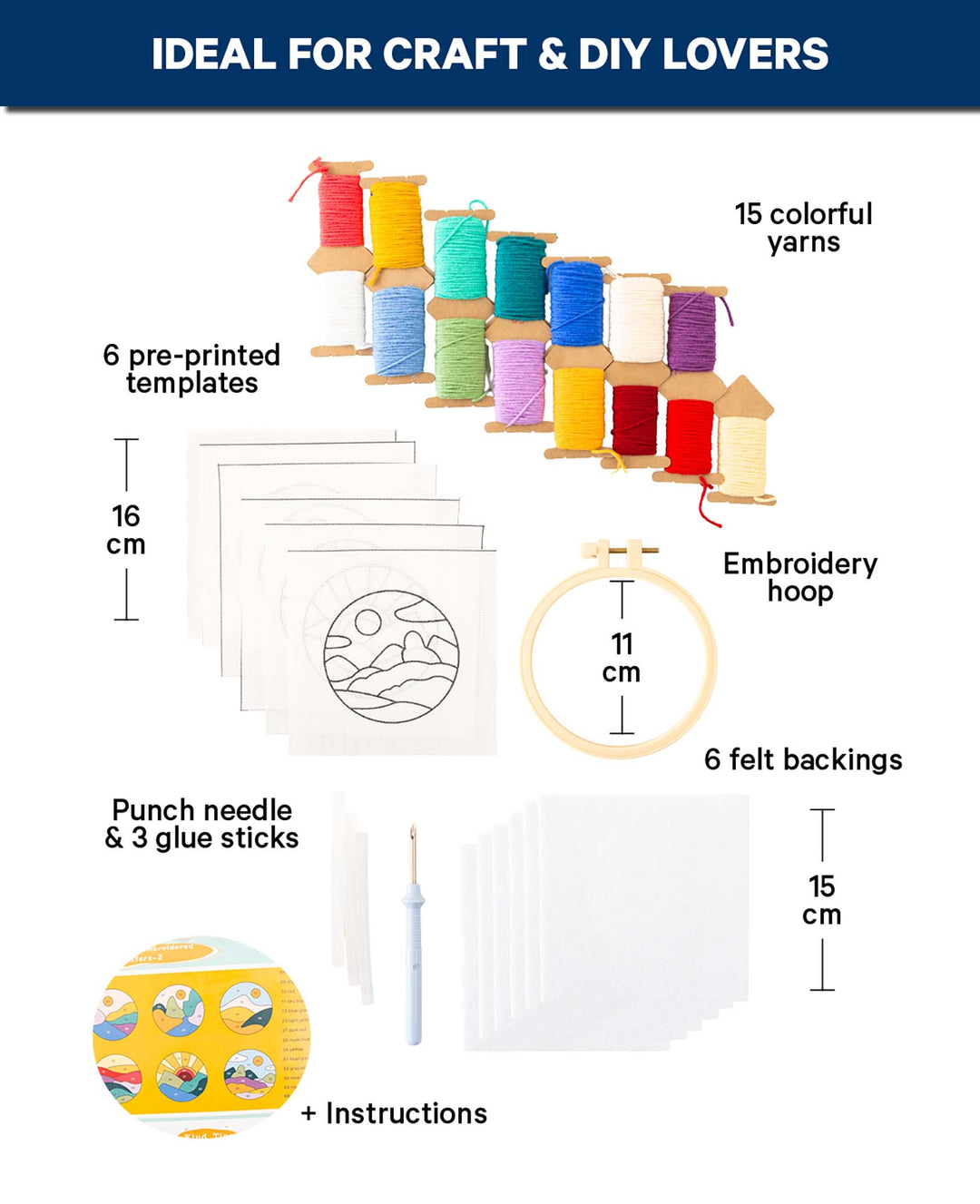 Punch Needle Coaster Set