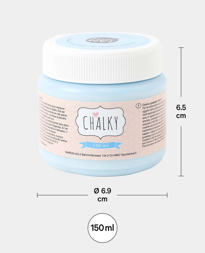 Chalk paint, shabby chic, vintage and farmhouse style DIY upcycling projects, pastel blue, 150 ml