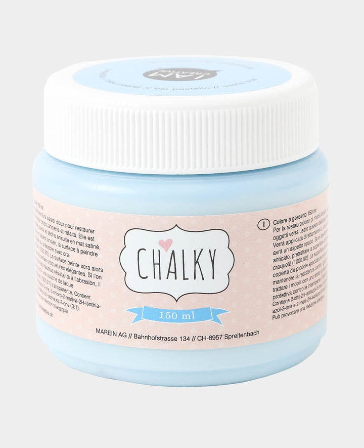 Chalk paint, shabby chic, vintage and farmhouse style DIY upcycling projects, pastel blue, 150 ml