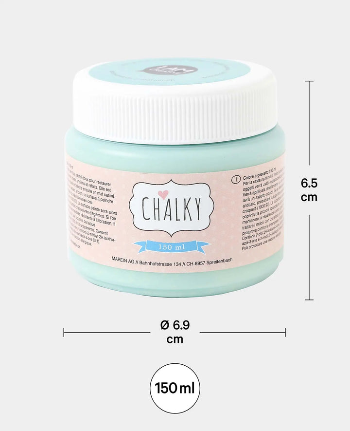 Chalky paint, shabby, vintage, and country style DIY upcycling projects, pastel mint, 150 ml