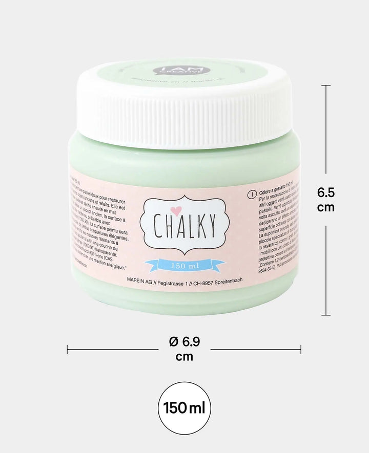 Chalky paint, shabby, vintage, and country house style DIY upcycling projects, pastel green, 150 ml