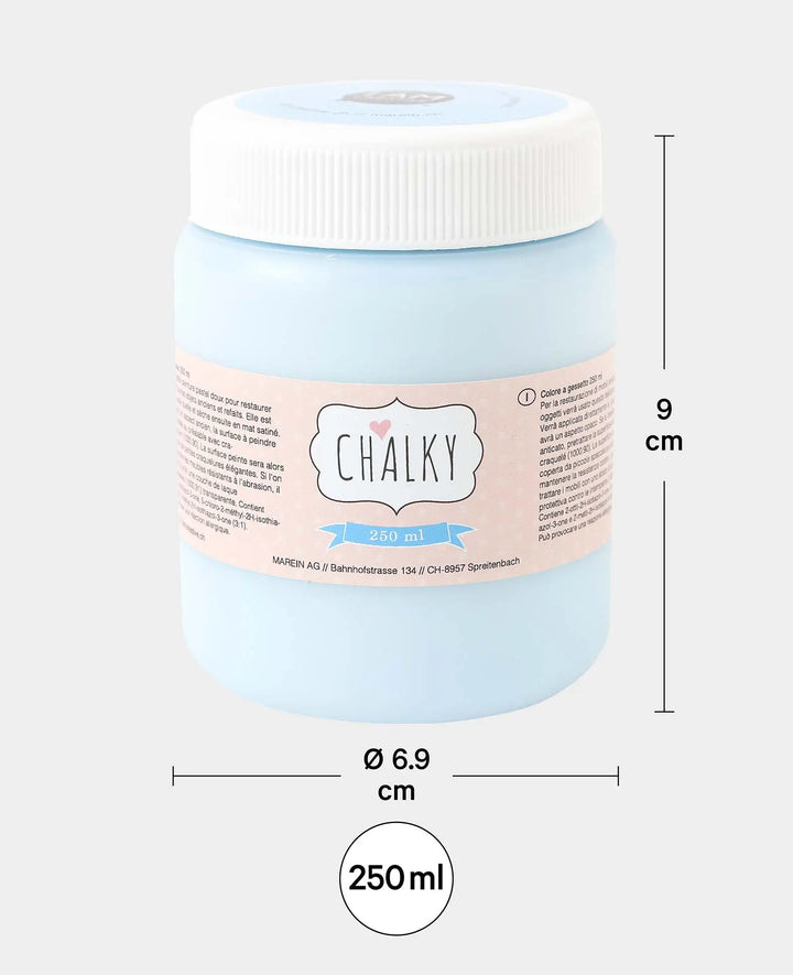 Chalky paint, shabby, vintage, and country-style DIY upcycling projects, pastel blue, 250 ml