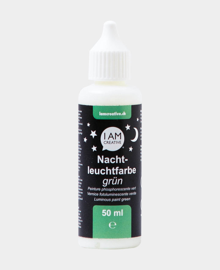 Peinture phosphorescente Luna, peinture luminescente à très longue durée de luminosité, verte, 50 ml
