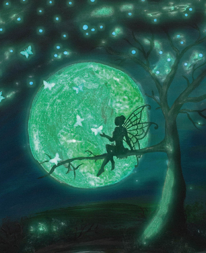 Peinture phosphorescente Luna, peinture luminescente à très longue durée de luminosité, verte, 50 ml