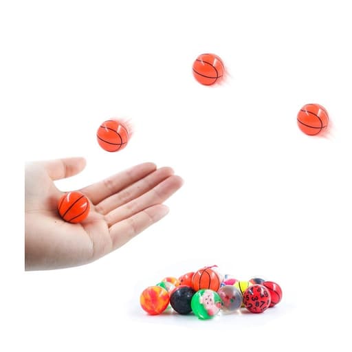 Rubber Ball Bouncing Hi-Bounce Ball Toy Party Favor Flummi, Ø25mm, 100 pcs.