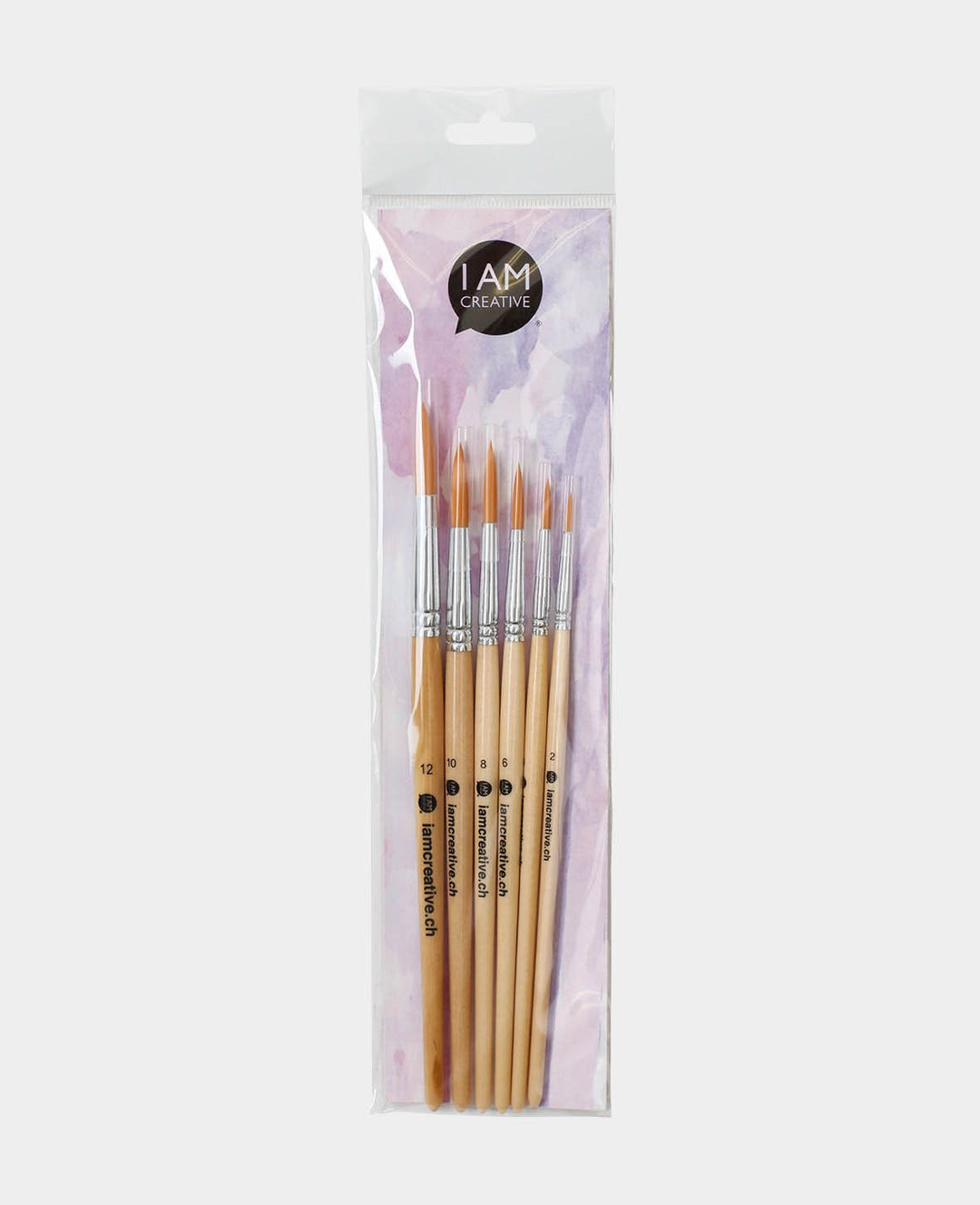 Universal Paint Brush Set – Artist Set with Round Brushes, 6 Pieces