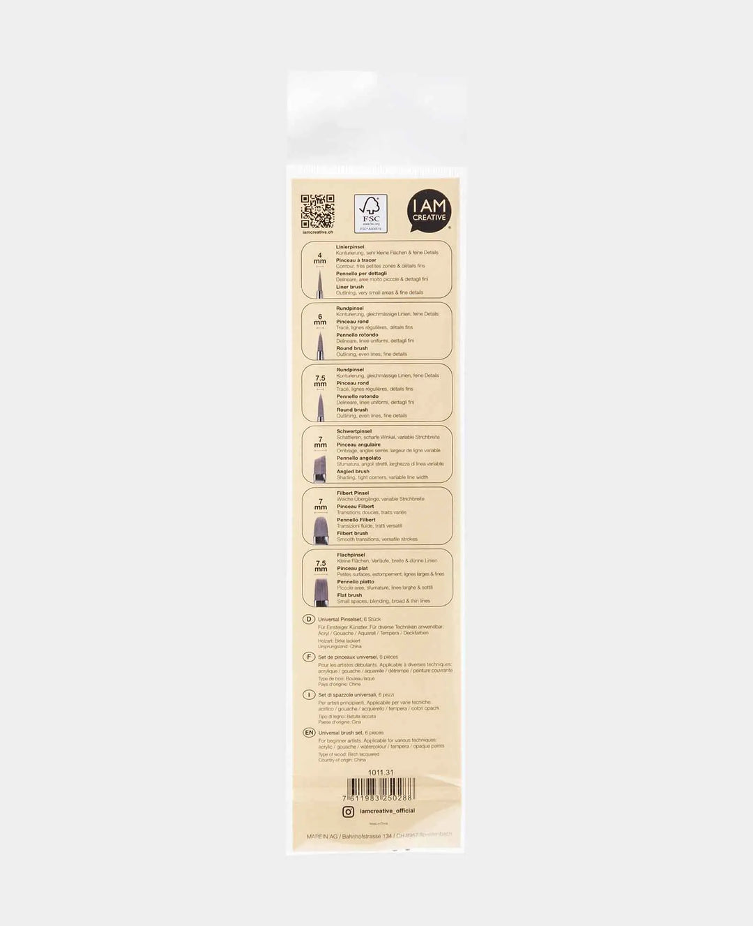 Lot de pinceaux universels – Set d&