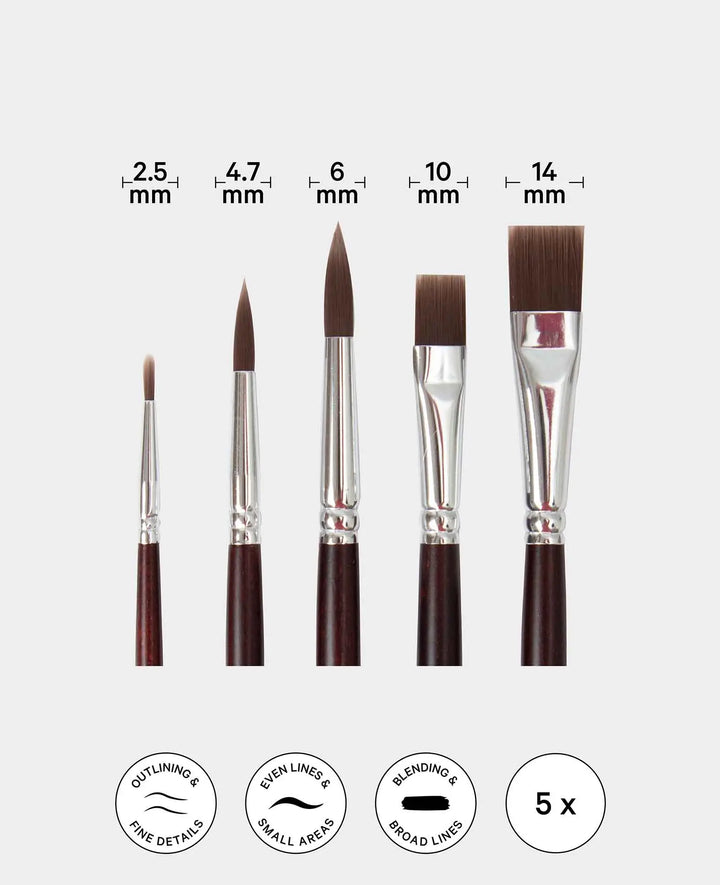 Universal Brush Set, 5 pcs.