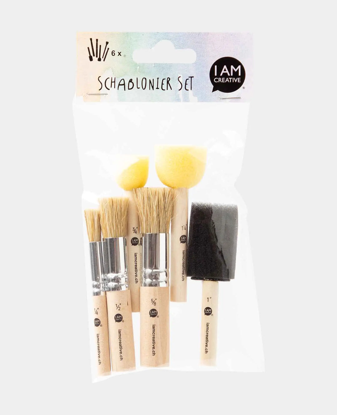 Ensemble de brosses à pochoir et de tampons-éponges, 6 pièces
