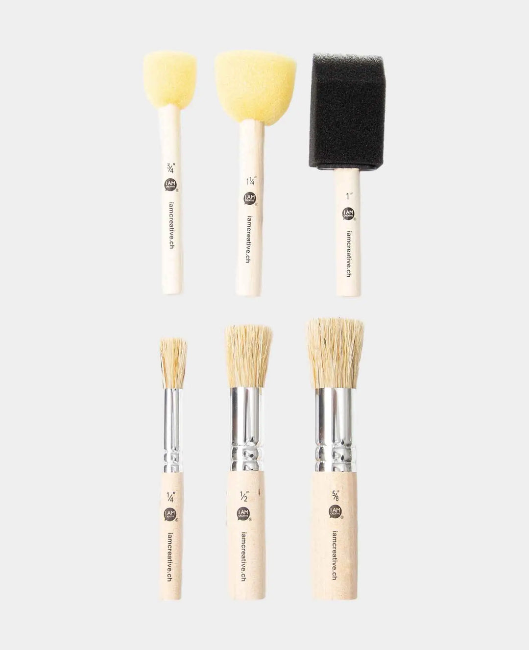 Ensemble de brosses à pochoir et de tampons-éponges, 6 pièces