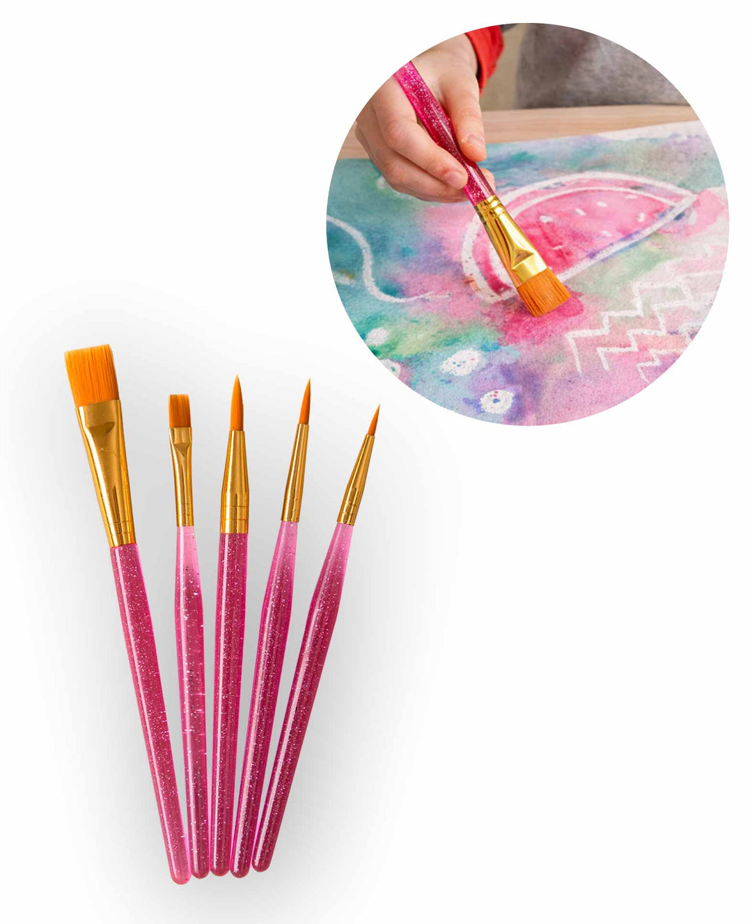 Paintbrush Set, Kids, Artist, 5 pcs.