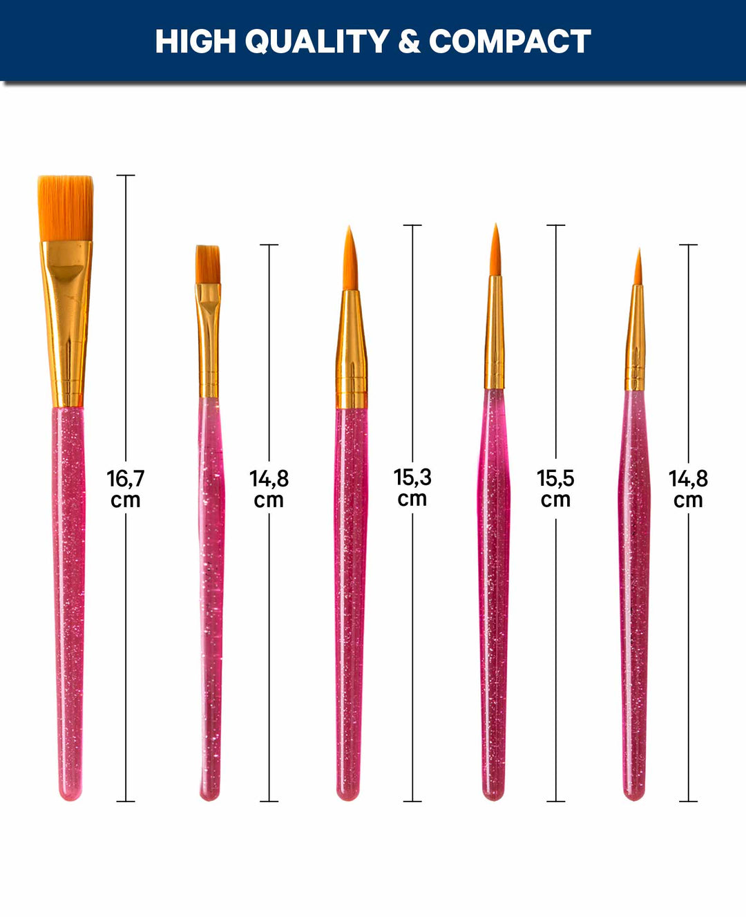 Paintbrush Set, Kids, Artist, 5 pcs.