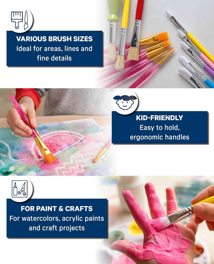 Paintbrush Set, Kids, Artist, 5 pcs.