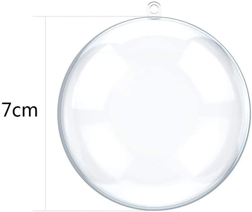 DIY Christbaum Kugeln - Transparent, Ø 7 cm, 10er Set
