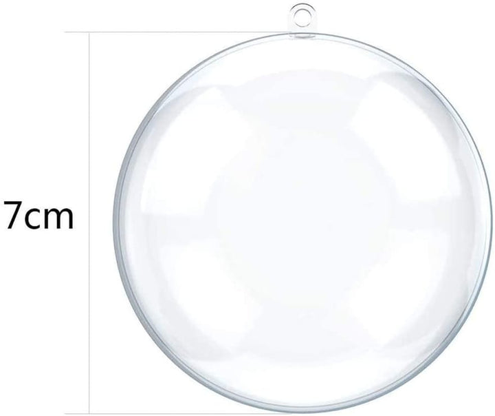 DIY Christbaum Kugeln - Transparent, Ø 7 cm, 10er Set
