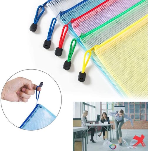 Pochette porte-documents A3 indéchirable avec fermeture éclair, 10 pces.