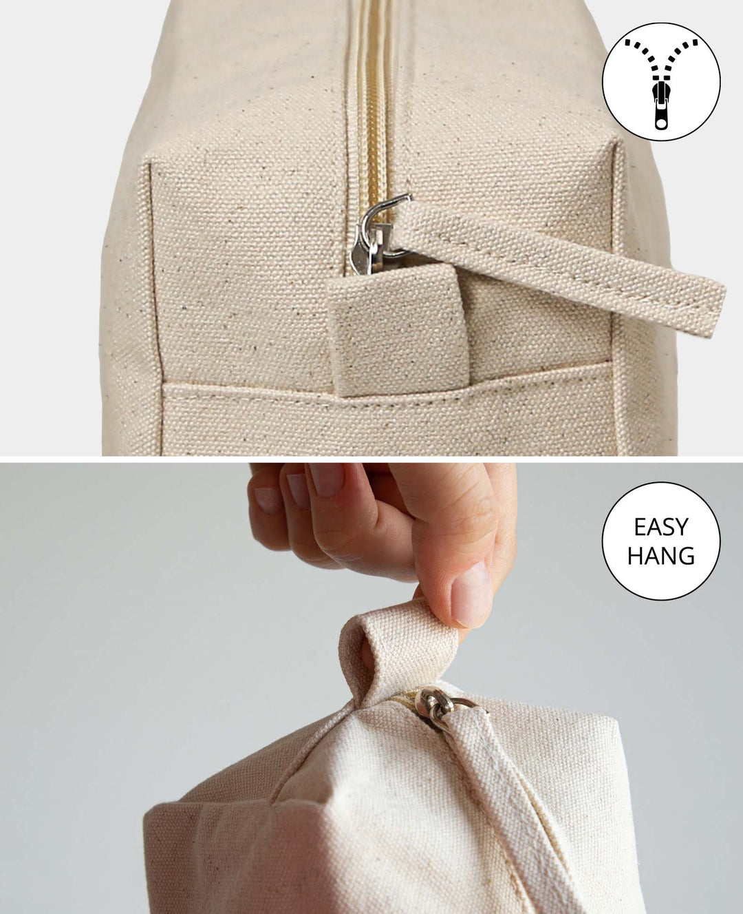 Wash bag, Ecru, 19 x 7 x 9 cm, 1 pc.