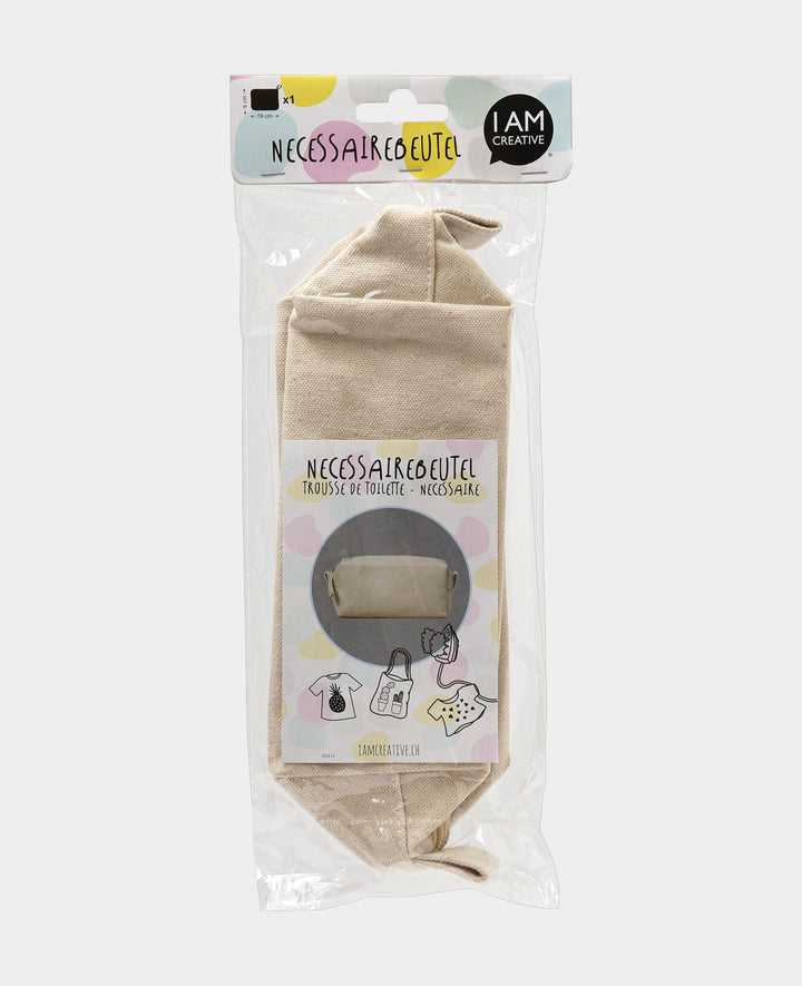 Wash bag, Ecru, 19 x 7 x 9 cm, 1 pc.