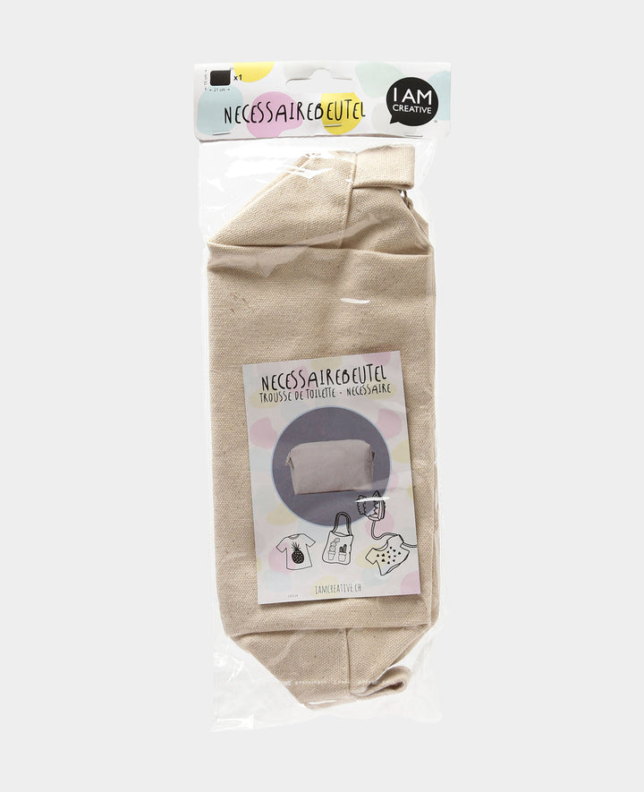 Toiletry bag, ecru, 21 x 9 x 10 cm, 1 pc.