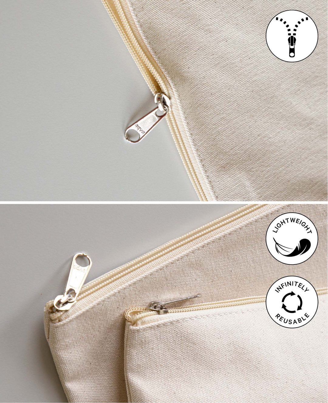 Trousse de toilette, écru, 23 x 15 cm, 1 pc.