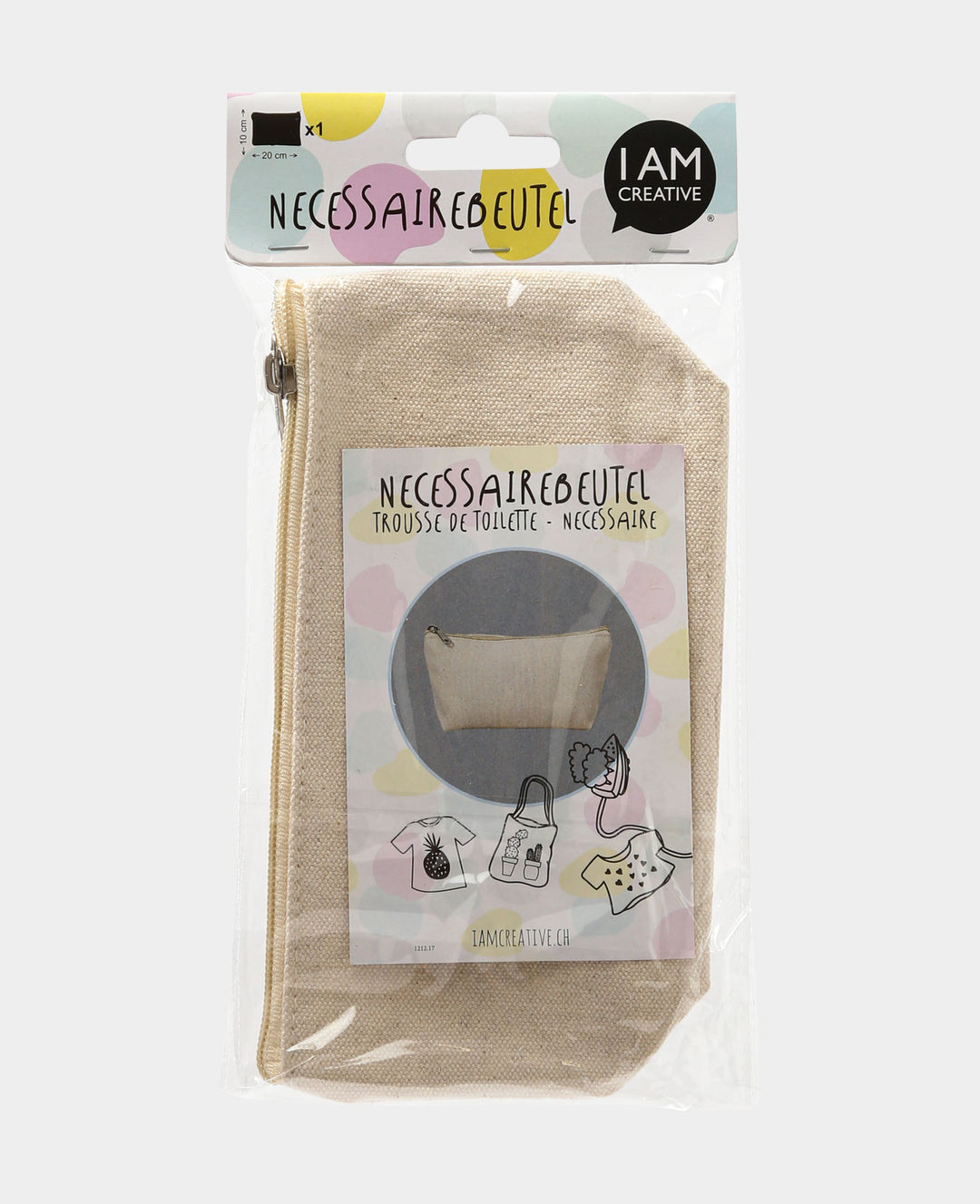 Necessaire Bag, Ecru, 20 x 5 x 10 cm, 1 pc.