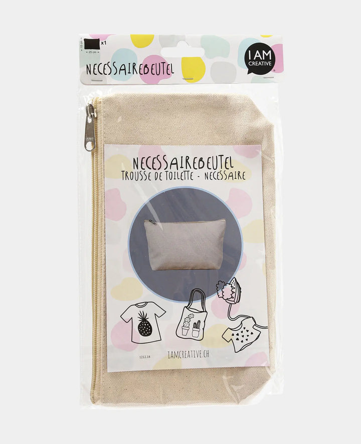 Toiletry bag, Ecru, 25 x 5 x 15 cm, 1 pc.