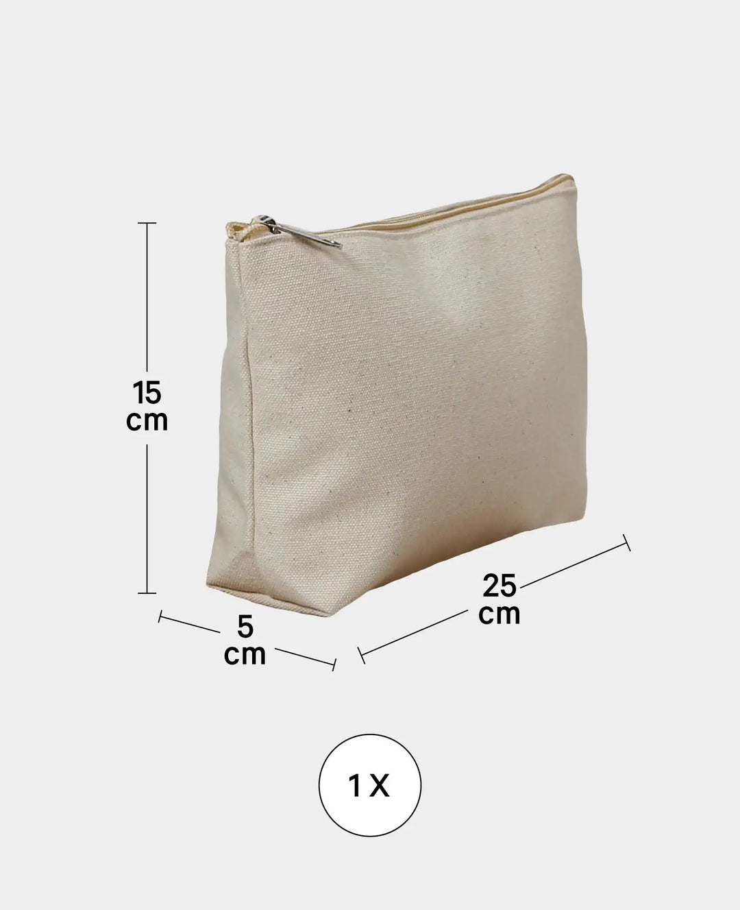 Toiletry bag, Ecru, 25 x 5 x 15 cm, 1 pc.