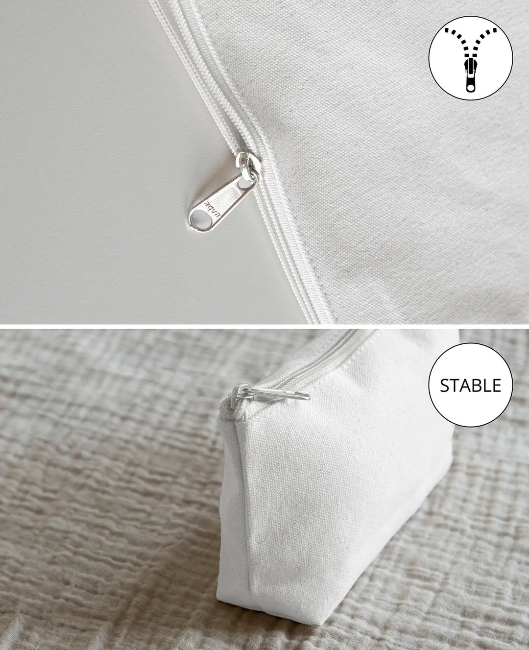 Cosmetic Bag, White, 19.5 x 11 x 5 cm, 1 pc.