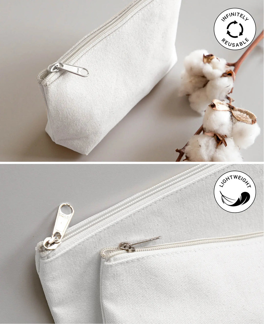 Cosmetic Bag, White, 19.5 x 11 x 5 cm, 1 pc.