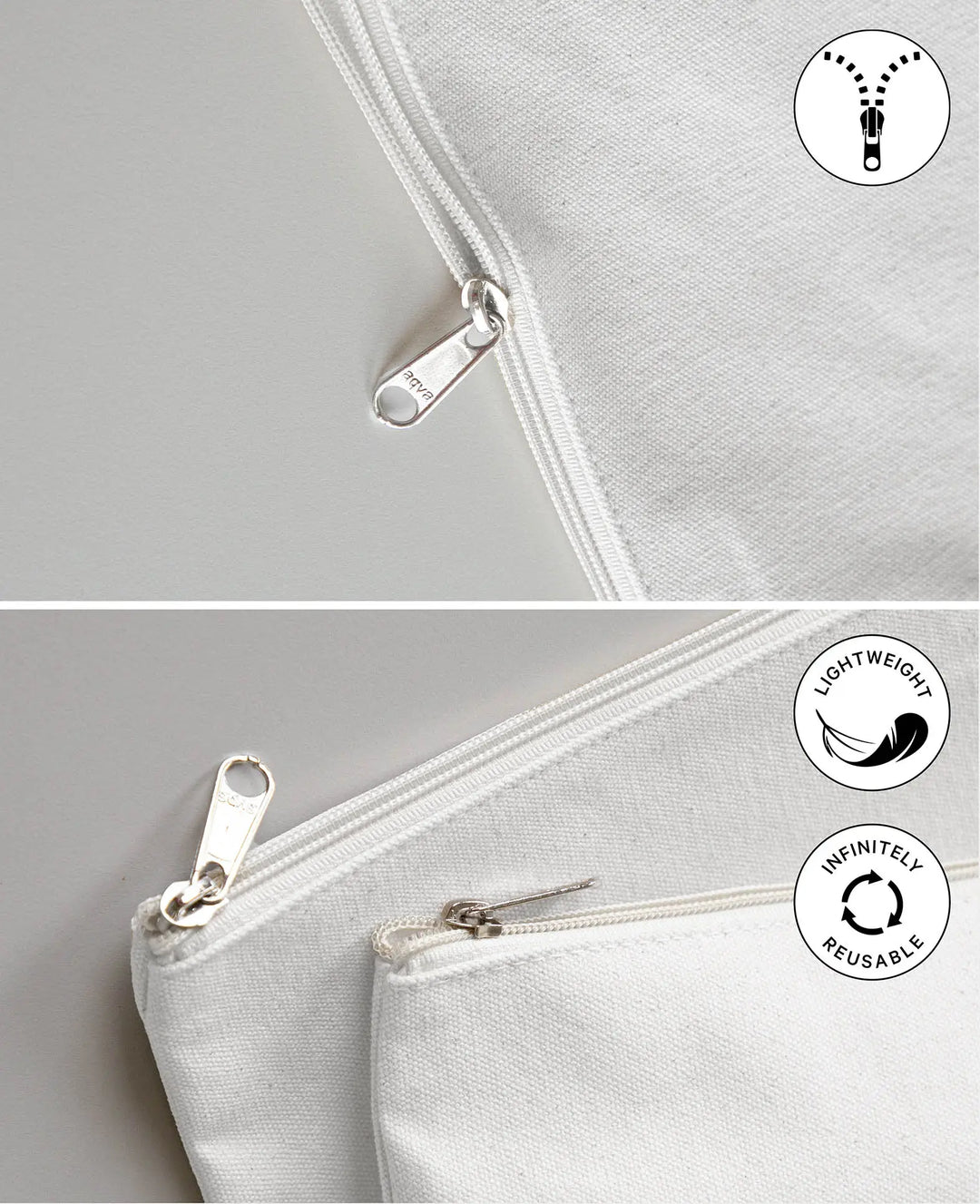 Trousse de toilette, blanc, 23 x 15 cm, 1 pièce