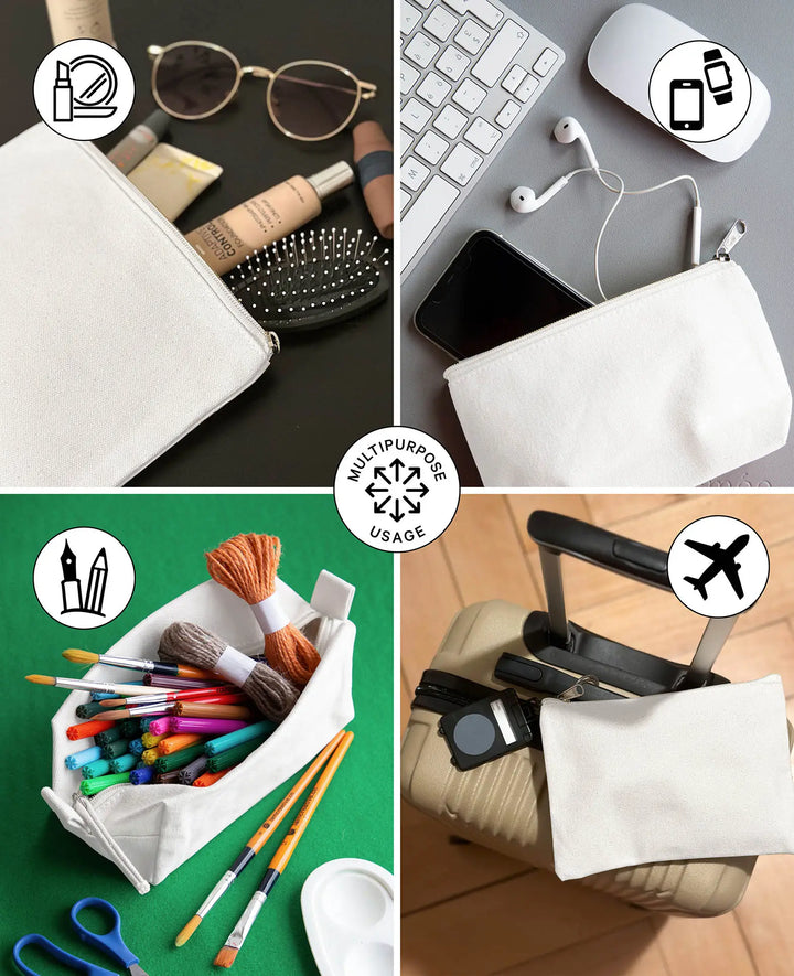 Cosmetic Bag, White, 19.5 x 11 x 5 cm, 1 pc.