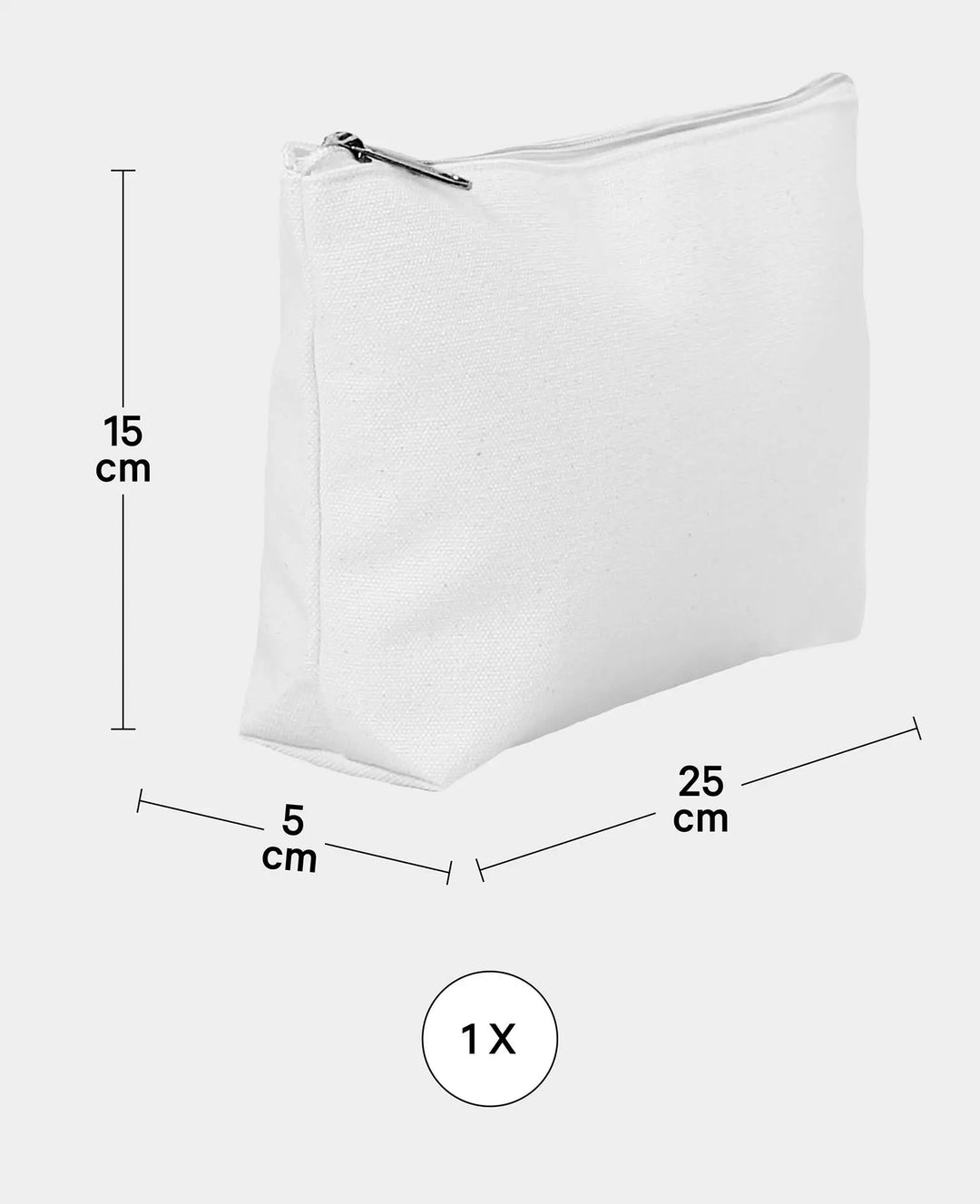 Trousse de toilette, Blanc, 25 x 15 x 5 cm, 1 pc.