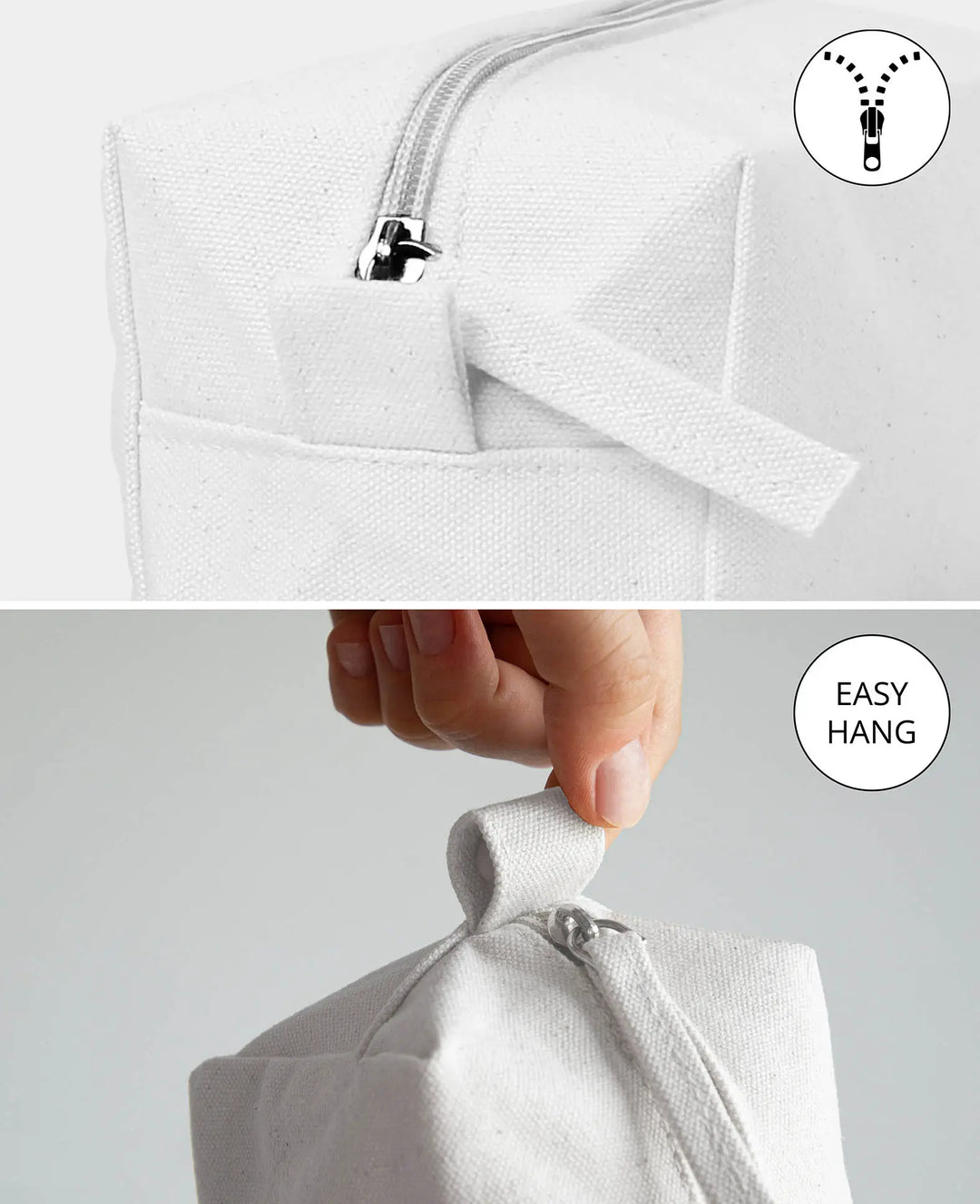 Toiletry Bag, White, 24 x 11.5 x 9 cm, 1 pc.