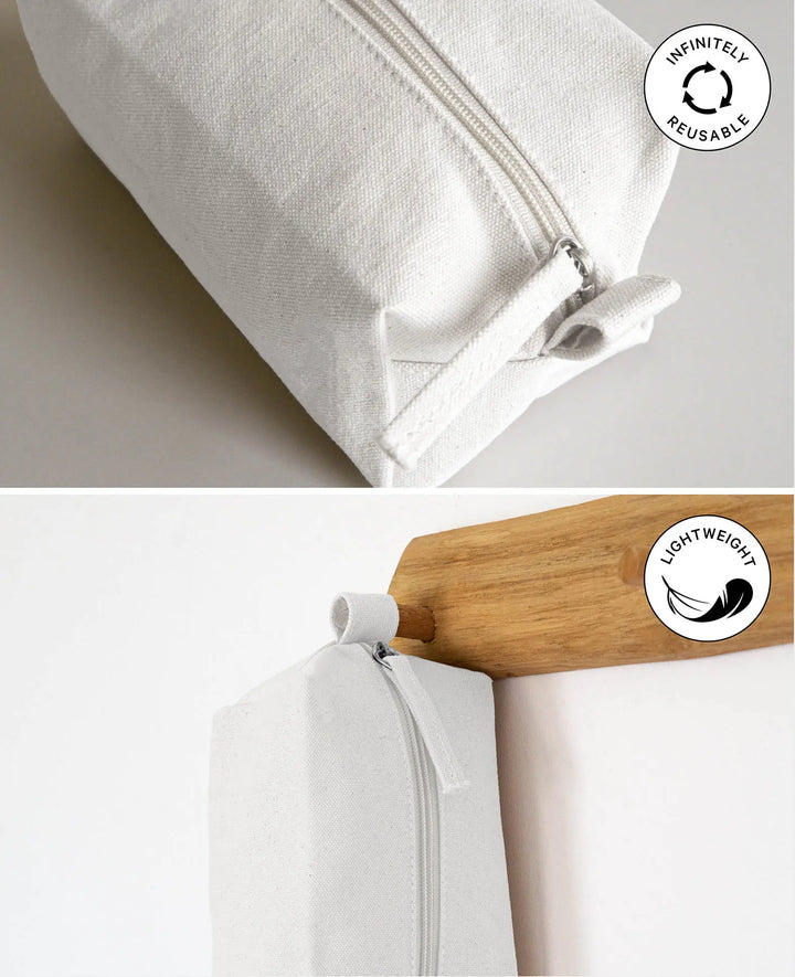 Toiletry Bag, White, 24 x 11.5 x 9 cm, 1 pc.