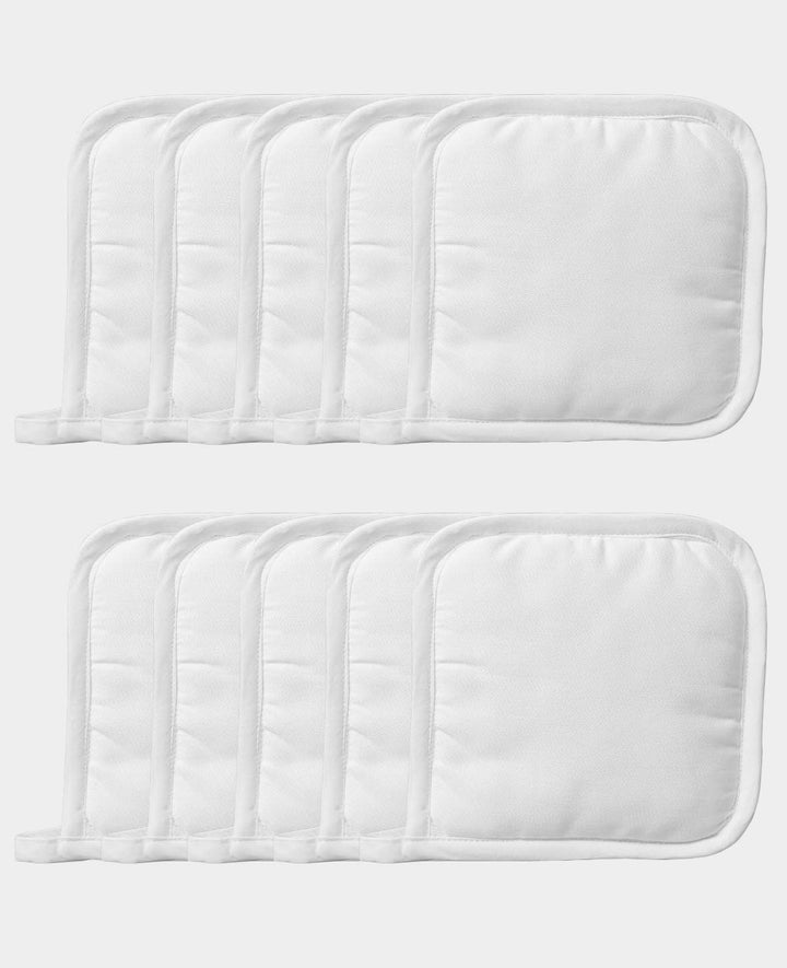 Grand paquet de maniques, Blanc, 19 x 19 cm, 10 pcs.