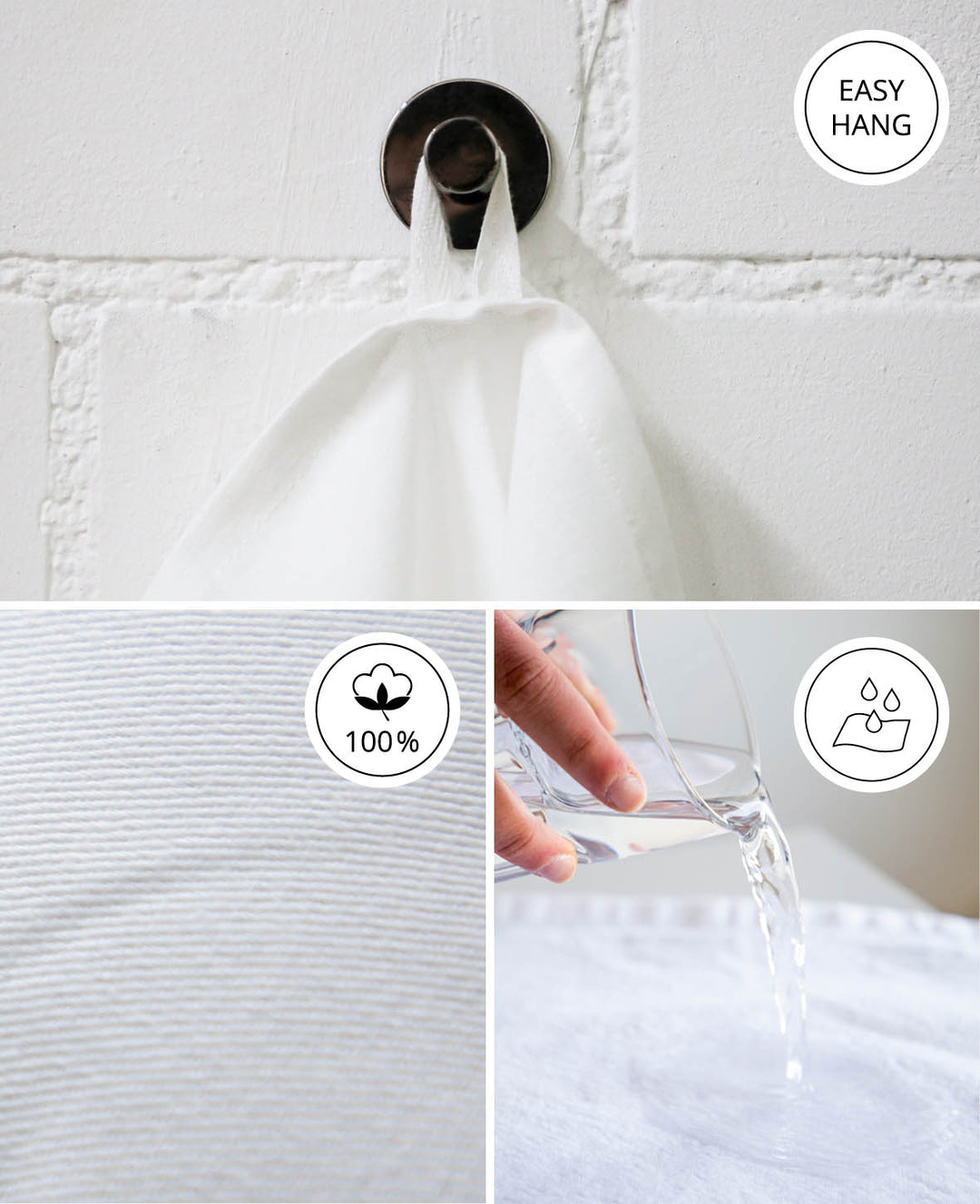 Kitchen towel, white, 50 x 85 cm, 1 pc.