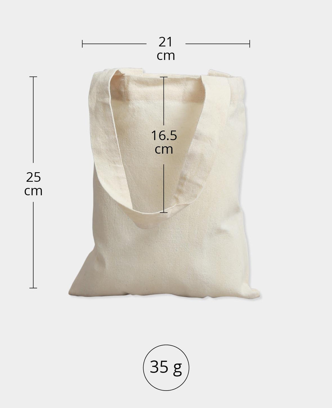 Mini Bag, Ecru, 21 x 25 cm, 8 pcs.
