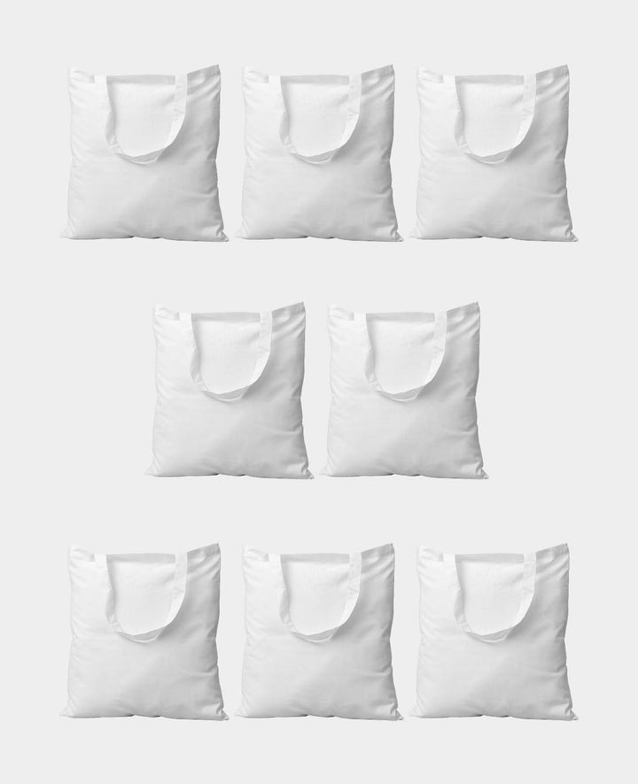 Bag with short handles, white, 38 x 42 cm, 8 pcs.