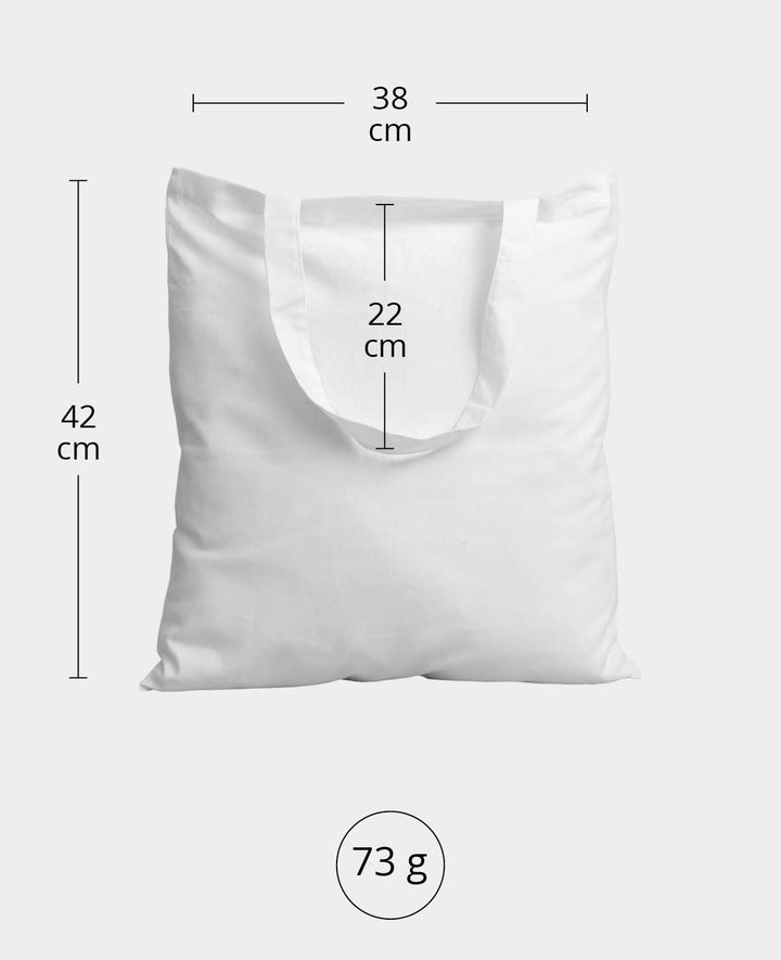 Bag with short handles, white, 38 x 42 cm, 8 pcs.