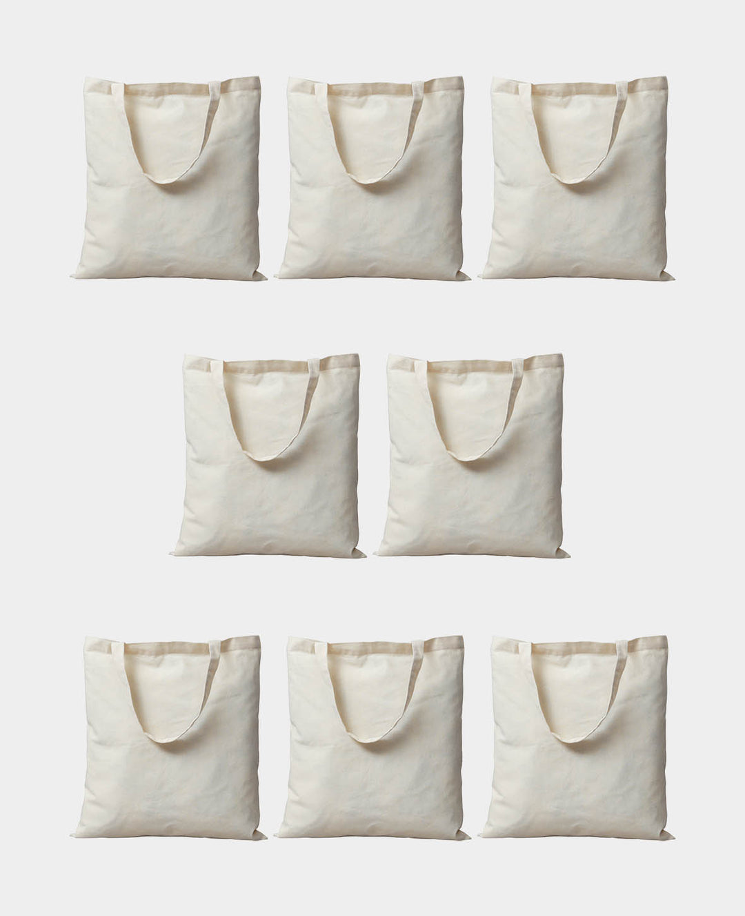 Sac à anses courtes, écru, 38 x 42 cm, 8 pces.