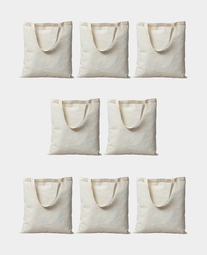Sac à anses courtes, écru, 38 x 42 cm, 8 pces.
