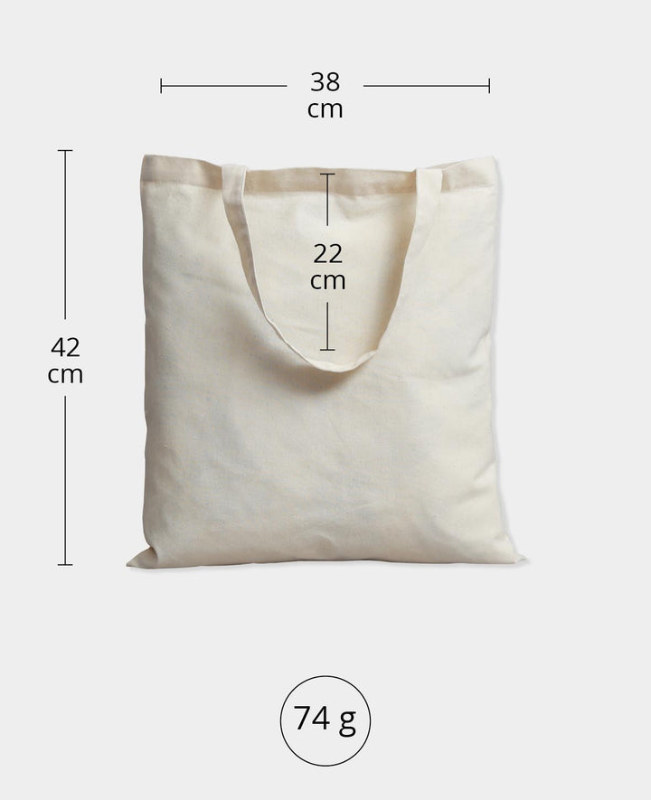 Sac à anses courtes, écru, 38 x 42 cm, 8 pces.
