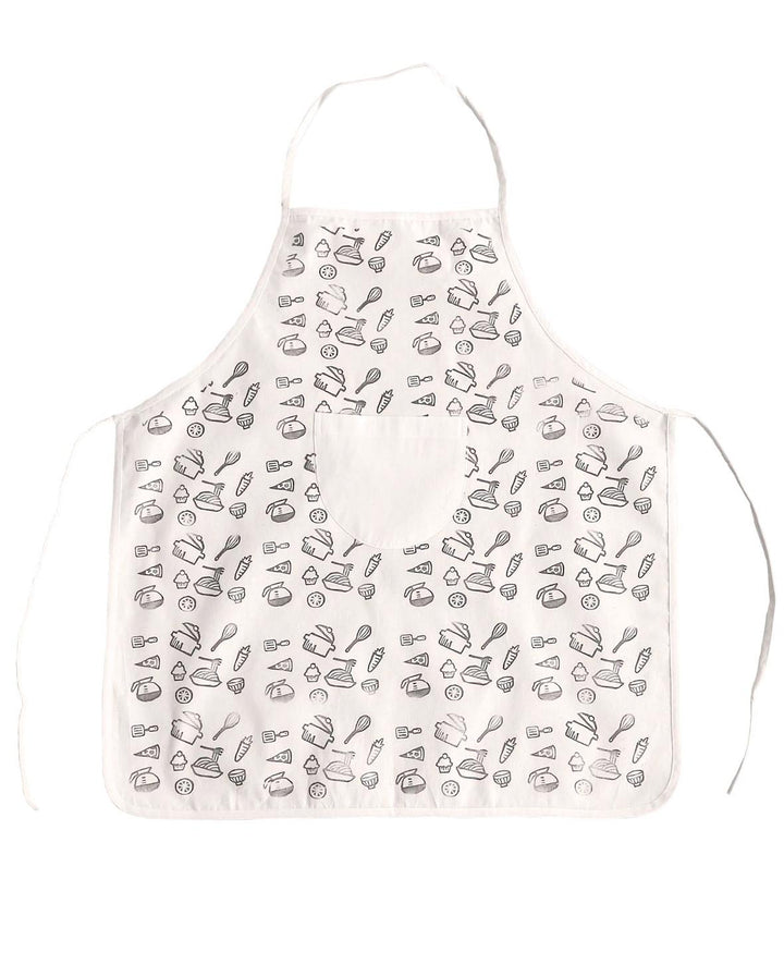 Tablier enfant, blanc, 40 x 50 cm (XS)