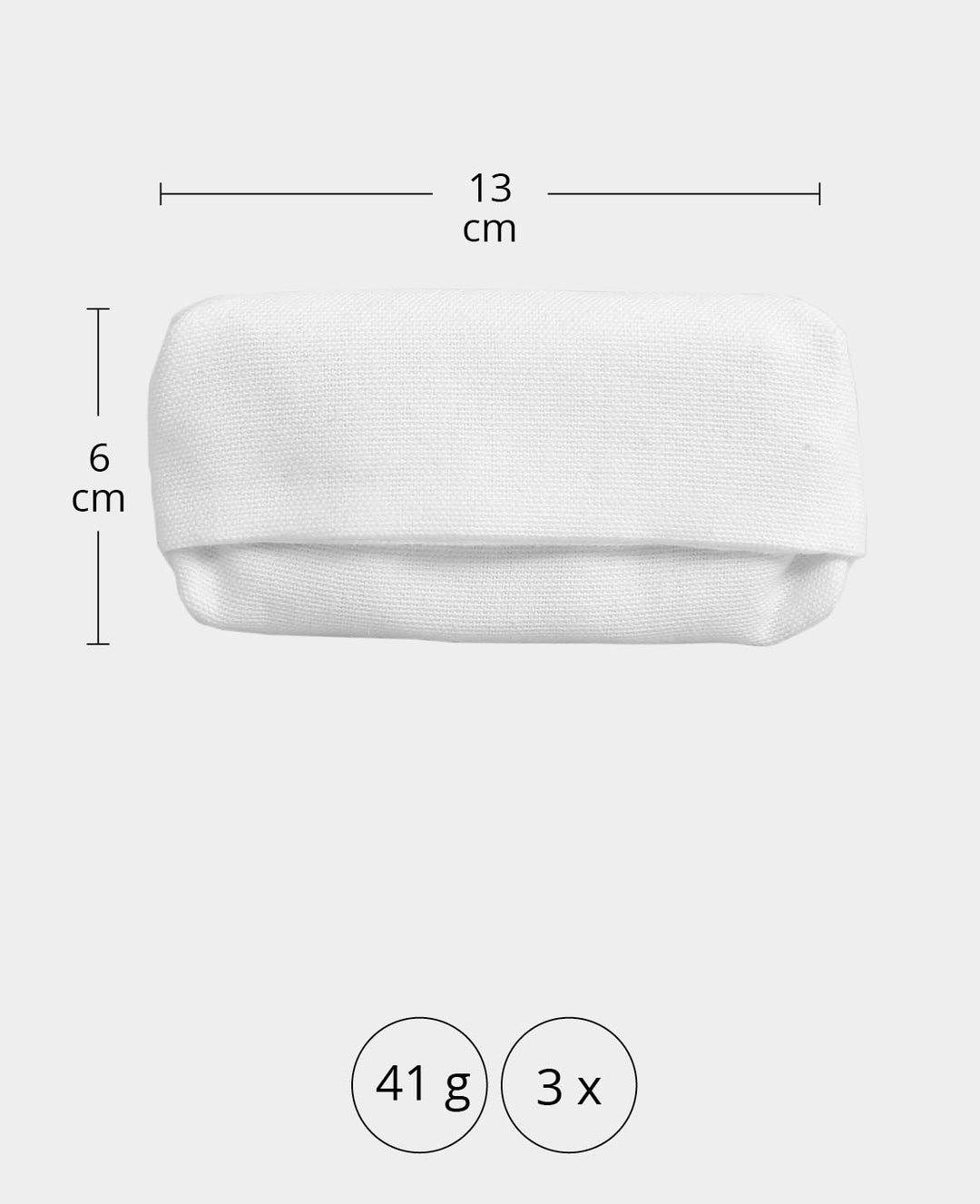 Tissue Box Cover, White, 6 x 13 cm, 3 pcs.