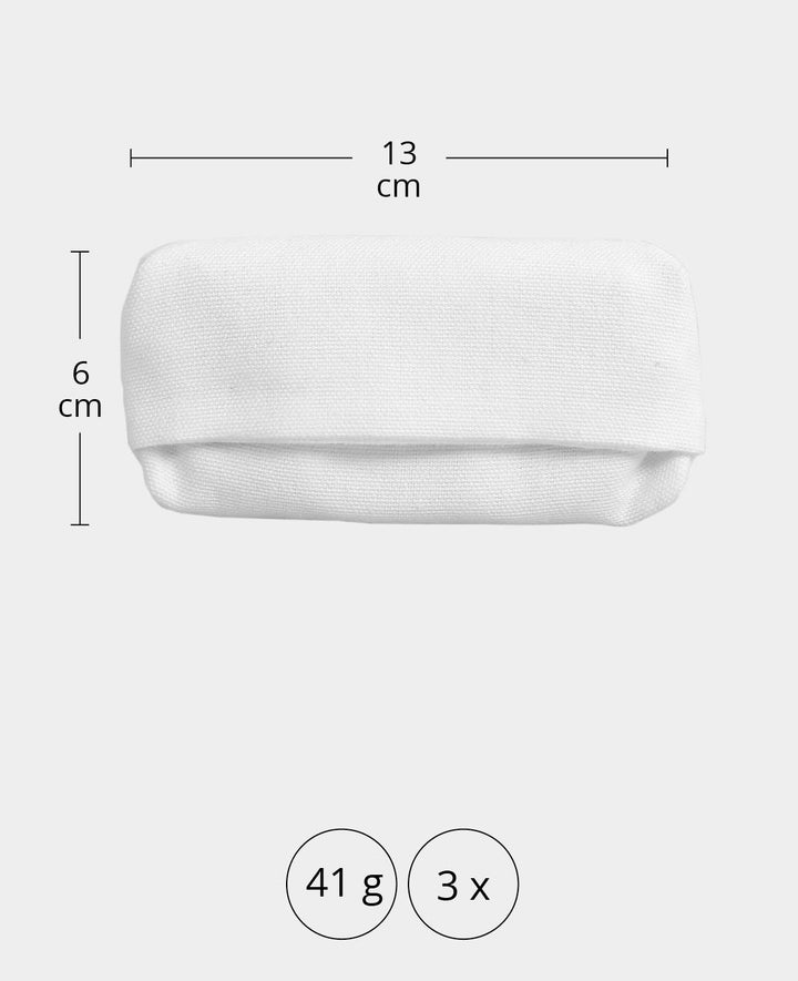 Tissue Box Cover, White, 6 x 13 cm, 3 pcs.