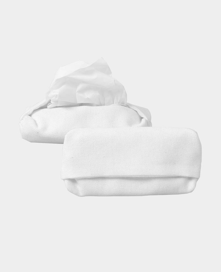 Tissue Box Cover, White, 6 x 13 cm, 3 pcs.