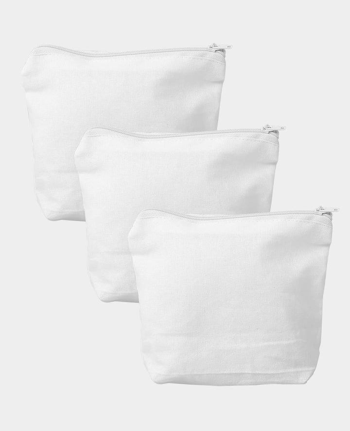 Toiletry bags, white, 15 x 13 cm, 3 pcs.