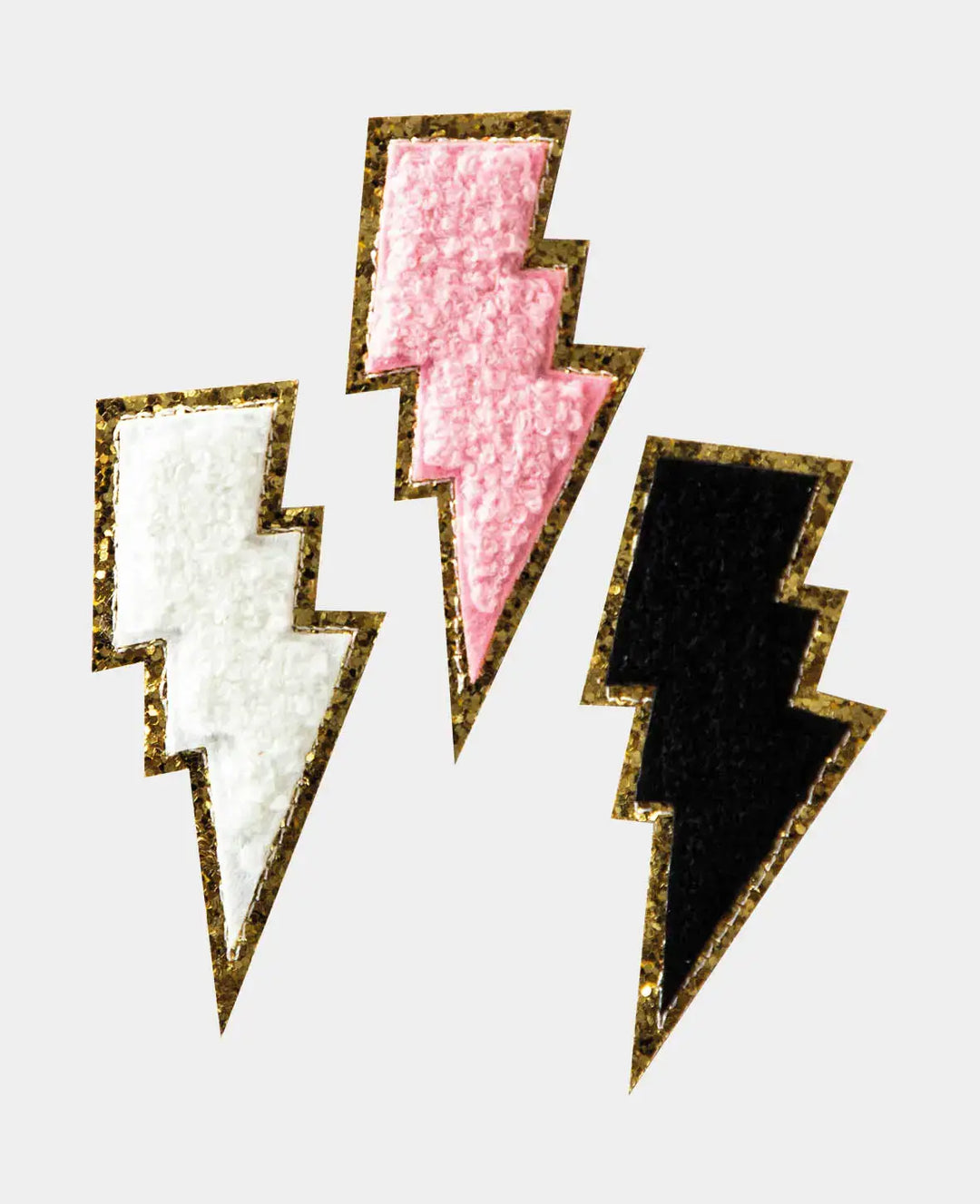 Iron-on patch "Blitz", iron-on &amp; sew-on patch, multicolored, approx. 3.5 x 7.5 cm, 3 pcs.