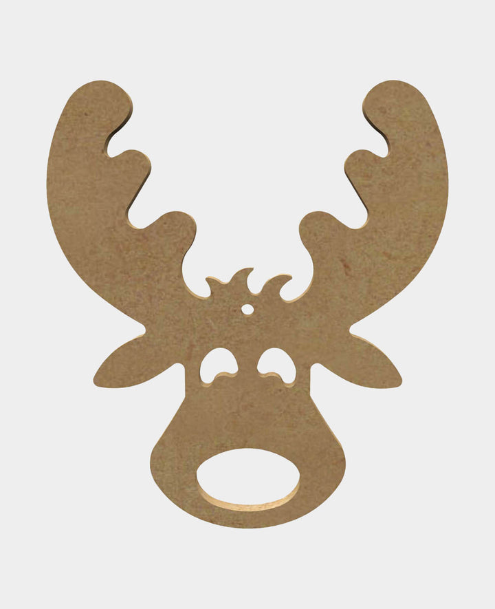 Décoration en MDF Caribou, 12 x 0.5 x 14 cm, marron, 1 pc.